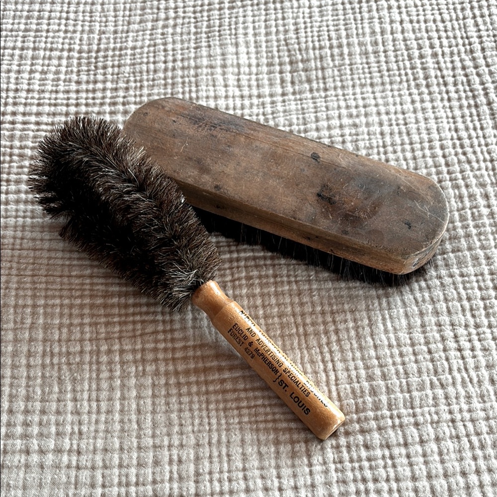 Antique Wooden and Horsehair Brushes